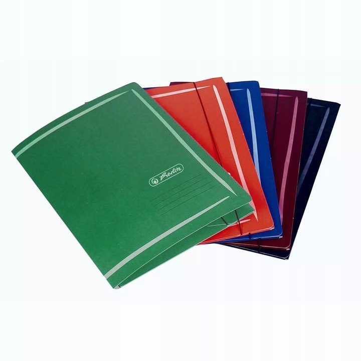Папка А4 с ластик, Herlitz, цветен дизайн, плик, хартия
