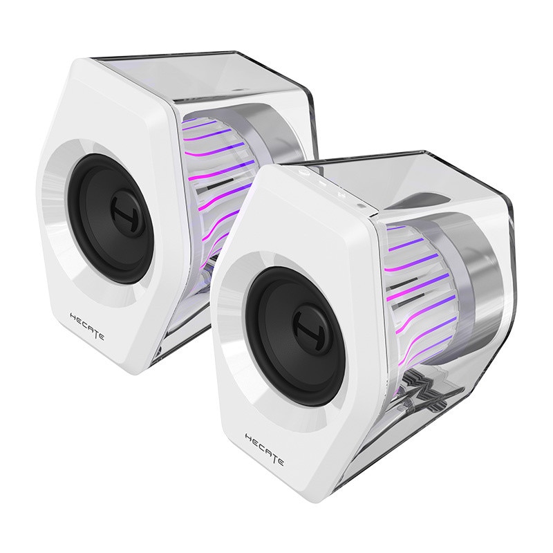 Boxe PC Edifier G2000 PRO, 64W, RGB, alb, set complet - eMAG.ro