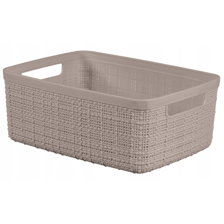Cos servire Curver Jute S, 5L, bej, 26x19.7x10.5cm, design dreptunghiular