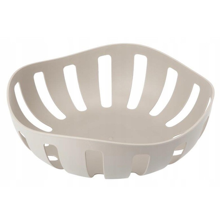Cos decorativ oval Galicja, 26x26 cm, bej, plastic