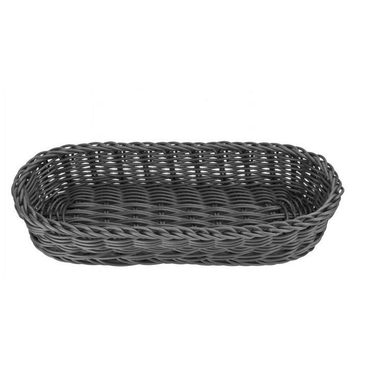 Cos servire Mondex, gri, 27x11x6 cm, plastic, design ratan