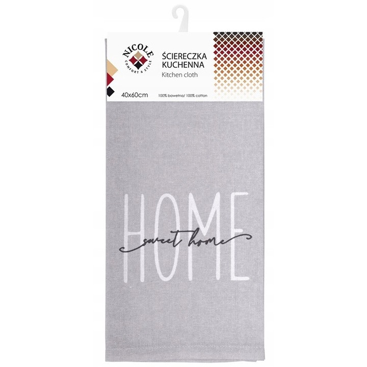 Prosop de bucătărie, Ravi, Nicole, 100% bumbac, imprimeu colorat, 40x60cm