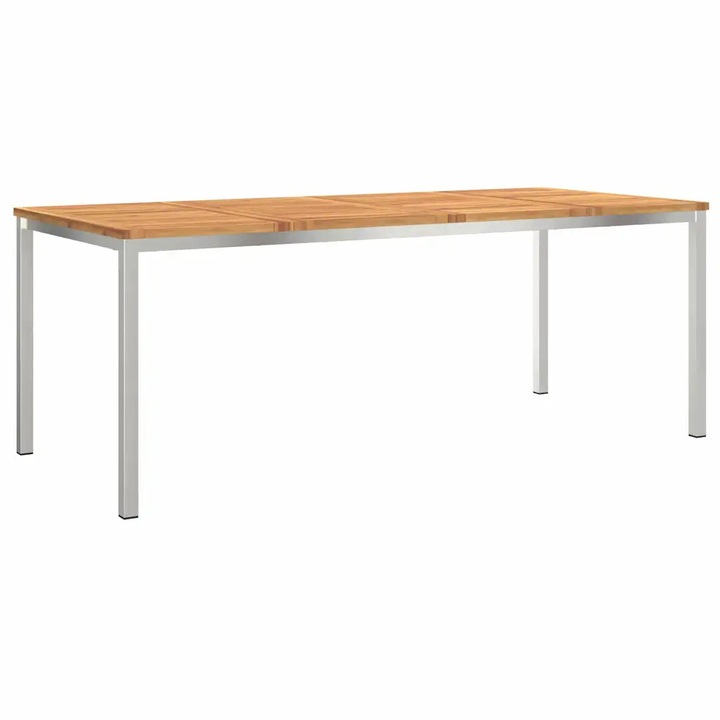 vidaXL ÉtkezőAsztal Barna 200 x 90 x 75 cm Tömör Akácfa 42006191