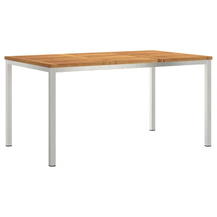 vidaXL ÉtkezőAsztal Barna 150 x 90 x 75 cm Tömör Akácfa 42006187