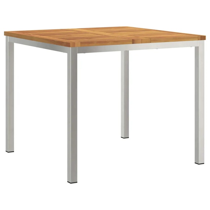 vidaXL ÉtkezőAsztal Barna 90 x 90 x 75 cm Tömör Akácfa 42006185
