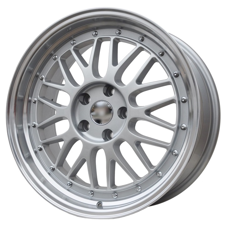 Set 4 jante aluminiu PDW 1025 17x7.5 5x112 ET35, finisaj lustruit + argintiu