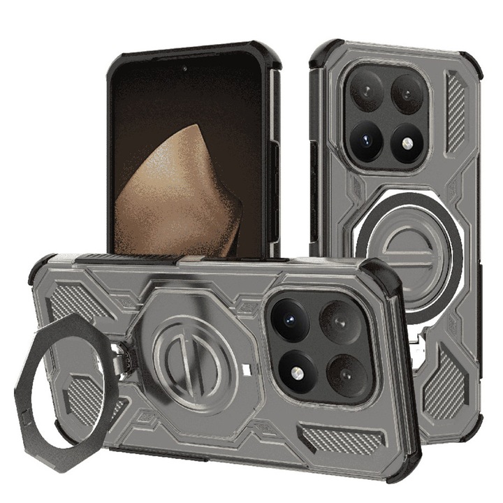 Husa telefon Carbon Shield PRO Xiaomi 15T Smoke Black Fumuriu