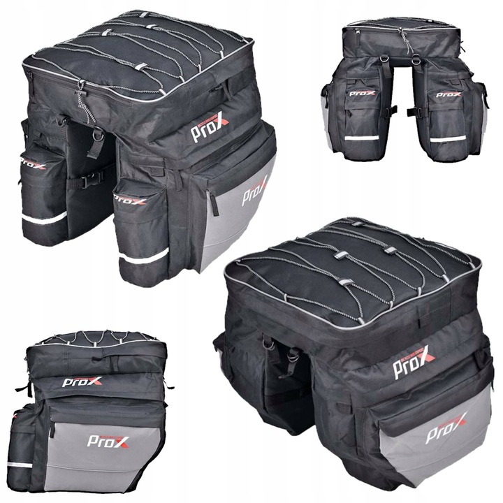 Чанта за багажник PROX Montana 602, водоустойчива, 43L, 3 отделения, за заден монтаж, полиестер