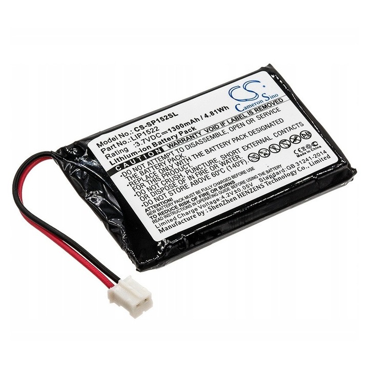 Acumulator LIP1522 pentru controller Sony PS Dualshock 4, 1300mAh, 3,7V, 53.70x34.20x8.10mm