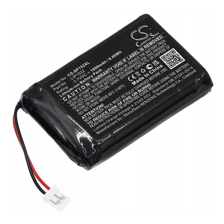 Acumulator LIP1522 pentru controller Sony Dualshock 4, 1800mAh, 3,7V, 51.40x34.00x9.20mm