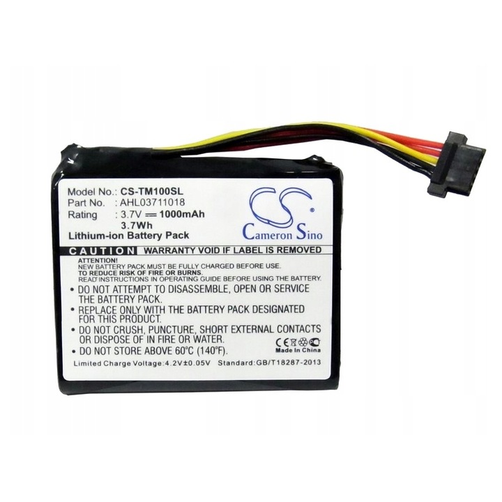 Батерия Li-ion Cameron Sino AHL03711018 1000mAh 3.7V 42x36x5mm за GPS TomTom Go Live 1000 1005 2050