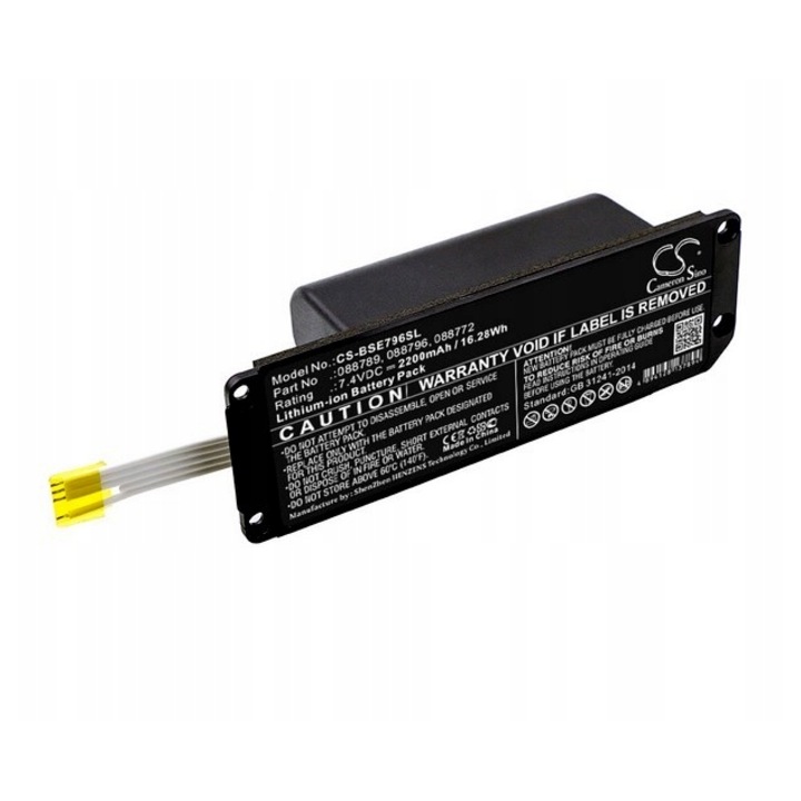 Acumulator Cameron Sino pentru glosnicul BOSE Soundlink Mini 2, 2200mAh, 7.4V, negru, 113.44x38.14x40.88mm