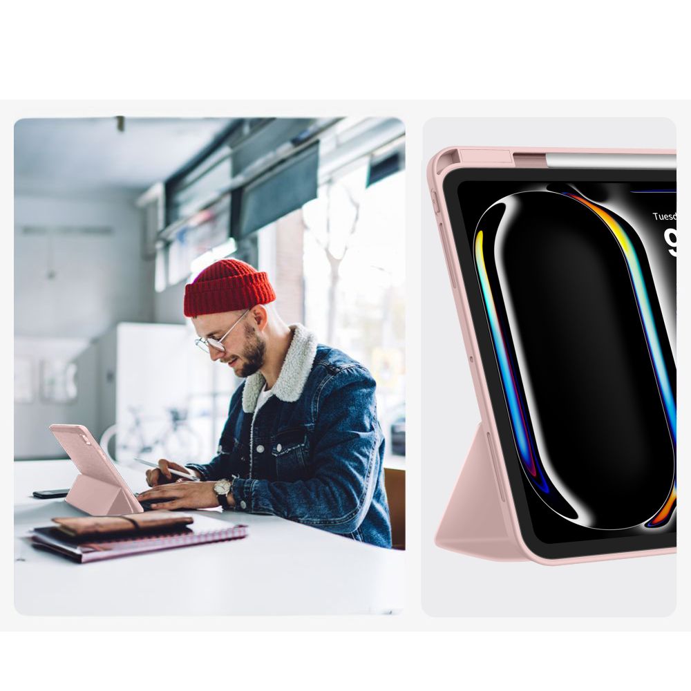 Husa de protectie tableta Tech-Protect SC Pen iPad Pro 13" 7 / 8 / 2024-2025 Pink