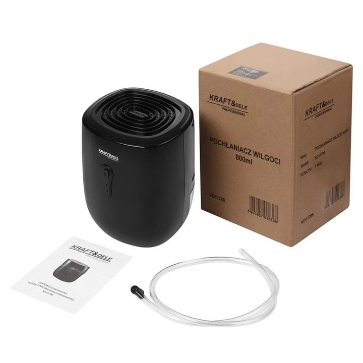 Dezumidificator electric MaxRom MXK11786, 35W, 330ml/24h, rezervor 800ml, compact, alb