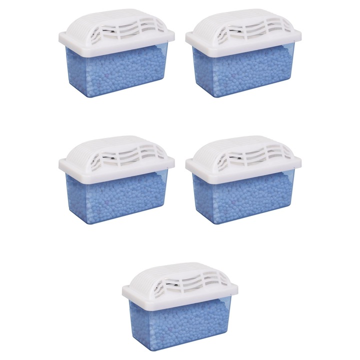 Set 5 dezumidificatoare pasive AVA, aroma de gardenie, 100g, 10x5x7.5cm