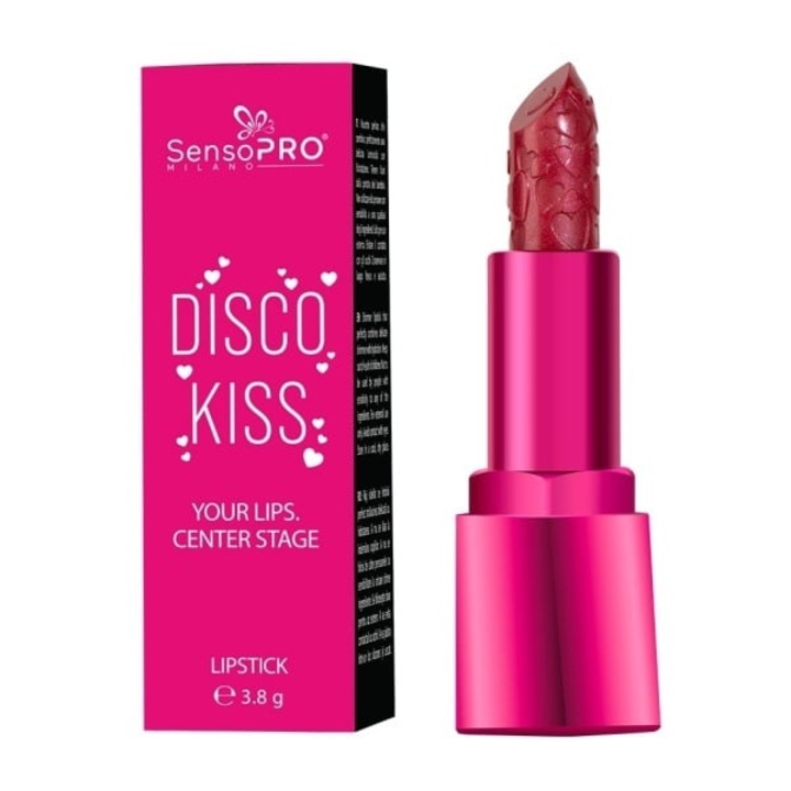Червило SensoPRO Milano Disco Kiss, Electric Cherry, блясък, червено