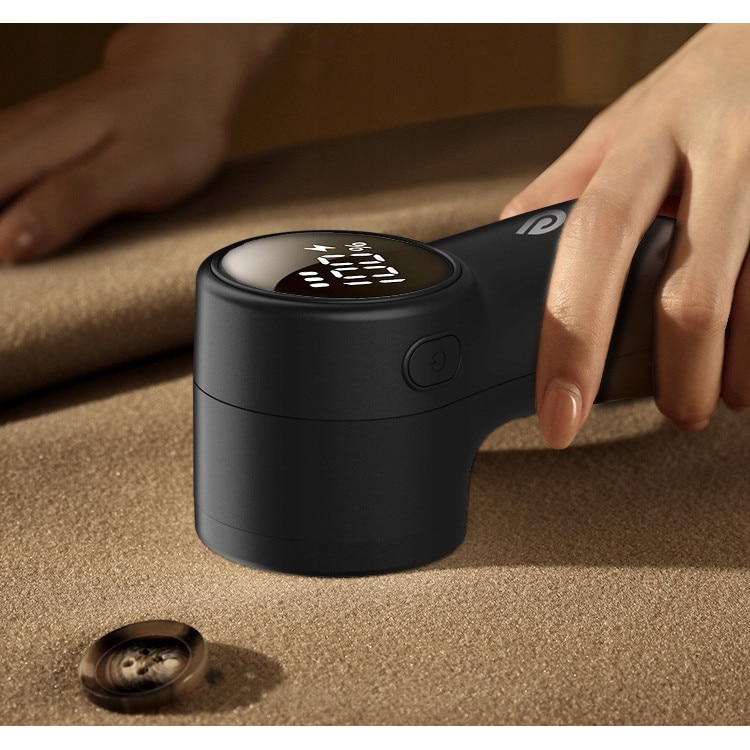 Aparat de curatat scame, Pureno Trim 100, 2 seturi de cutite de rezerva, motor puternic de 2 W si 6 lame, autonomie baterie 120 min + incarcare USB-C, Negru