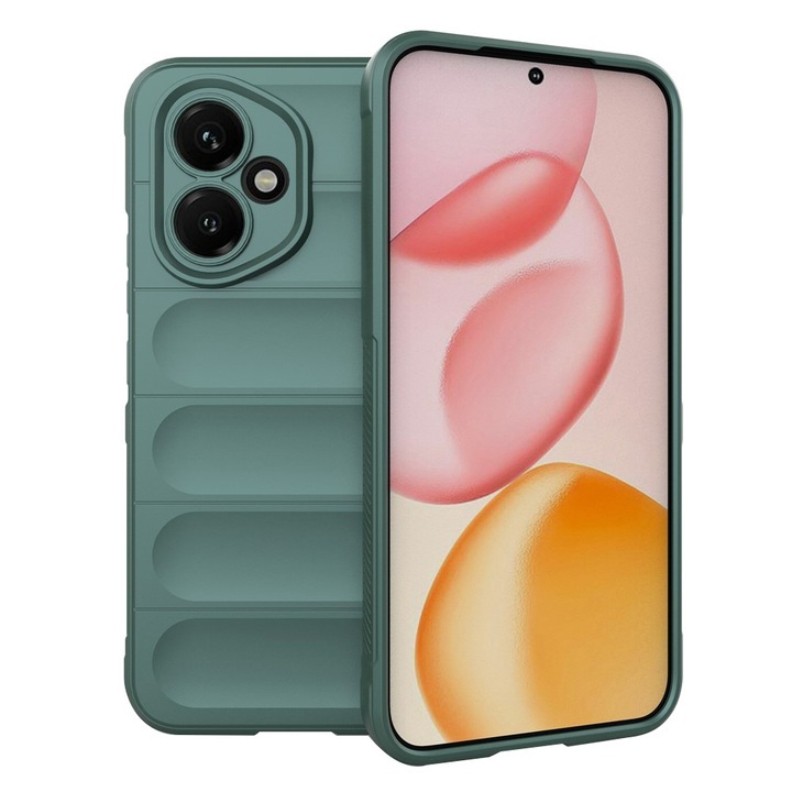 Husa pentru Honor 400 DaDen® Magic Shield, Antisoc, Interior microfibra, TPU, Verde