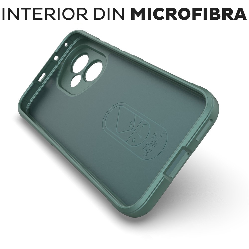 Husa pentru Honor 400 DaDen® Magic Shield, Antisoc, Interior microfibra, TPU, Verde