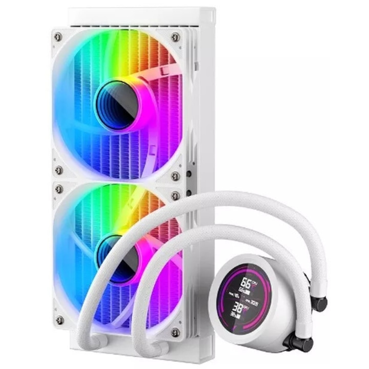 Cooler procesor cu lichid Redragon CCW-1017 negru iluminare aRGB cu display