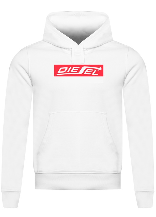 Hanorac barbati, Diesel, A18981-RIAJH-100, alb, bumbac