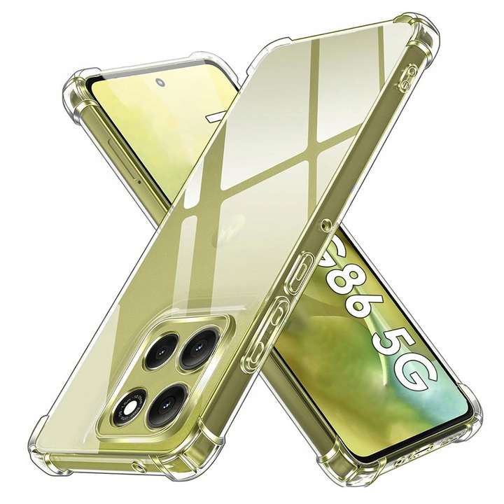 Husa pentru Motorola Moto G86 DaDen Antishock, Ultra Protection, Protectie colturi, Anti soc, Rezistenta la impact, Transparenta