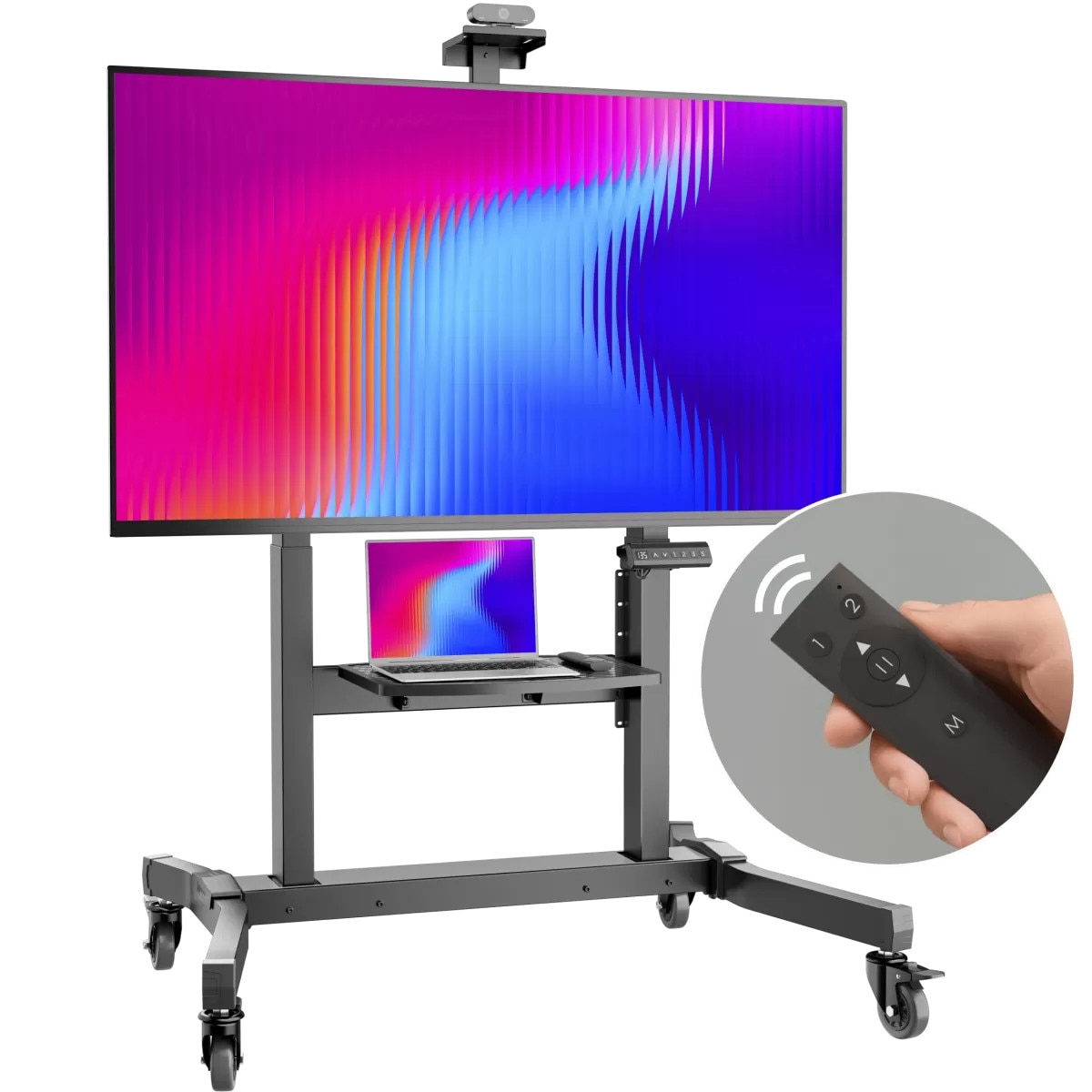 Stand Motorizat ONKRON TS1991E-B Mobil pentru Televizor / Display ...
