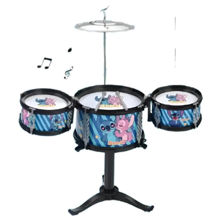 Set Tobe Stitch pentru copii, 3 tobe, cinel, albastru, 46x40x21cm