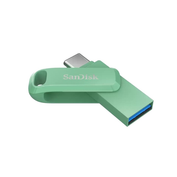 SanDisk 256GB Ultra Dual Drive Go USB Stick, USB3.2, 400MB/s, zöld