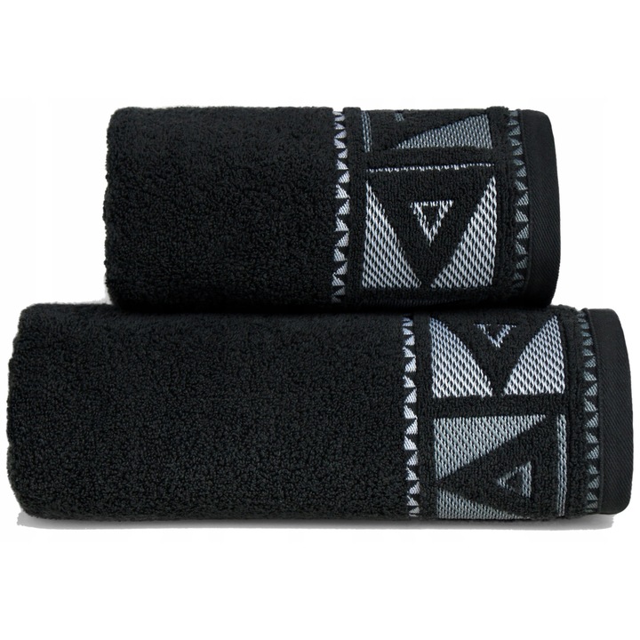 Кърпа за баня Greno 70x130см, 100% микрофибърен памук, черна