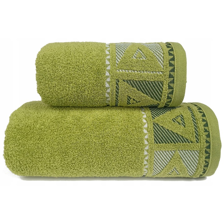Кърпа за баня Greno 50x90см, 100% памук, 450 г/м², маслинено зелена