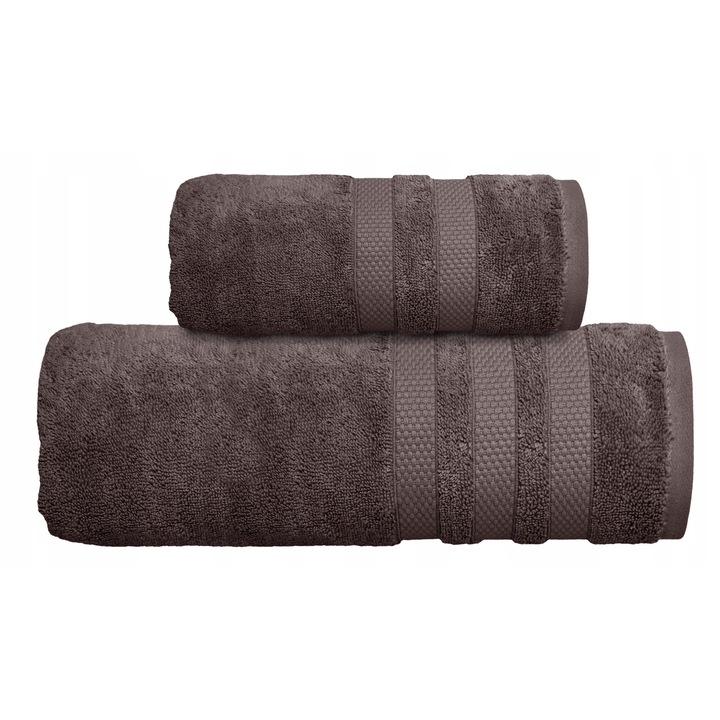 Памучна кърпа 50х90см Кафява - Мека, Абсорбираща, Бързосъхнеща