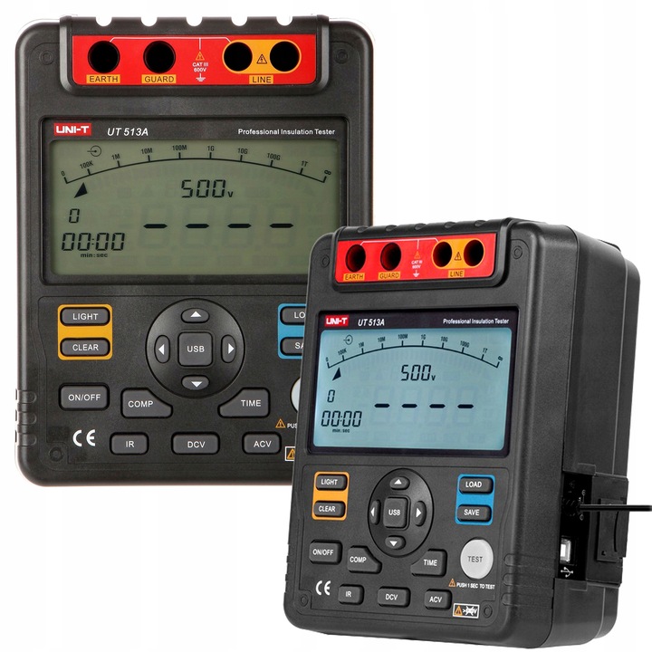 UNI-T UT513A: Tester de rezistenta la izolatie 5000V, 1000GΩ, USB