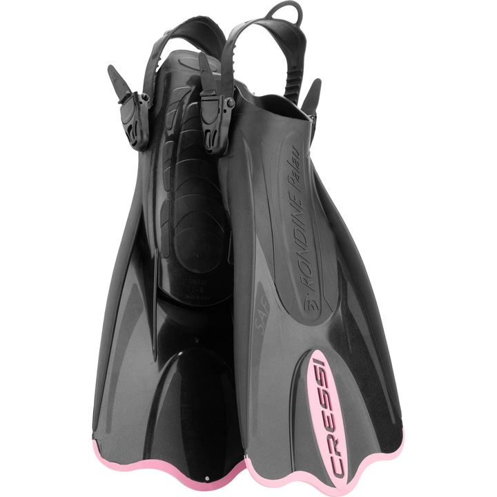 Inotatoare Cressi Palau Saf Unisex, Negru/Roz, Marime 38/41