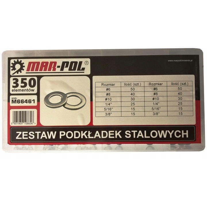 Set 350 Bucati Saibe Metalice Solide, Diverse Marimi