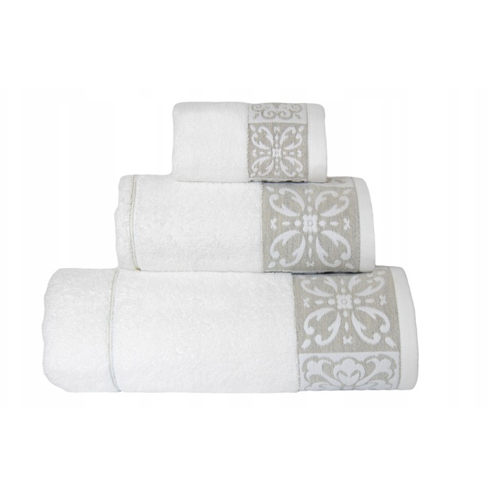 Хавлиена кърпа за баня Памук 30x50 Бяла Плътна 520гр/м² Супер Абсорбираща