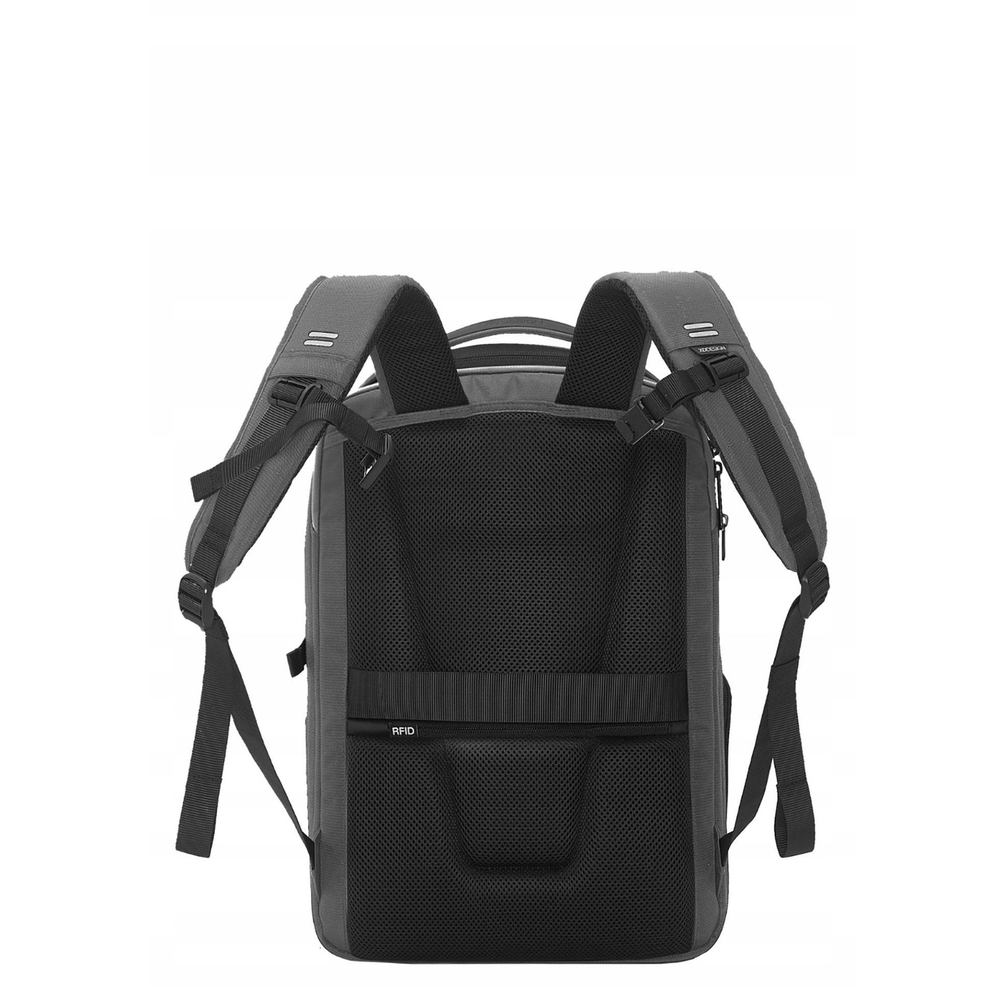 Rucsac laptop NEW Bizz, 18-25L, gri, solutii antiefractie, material reciclat
