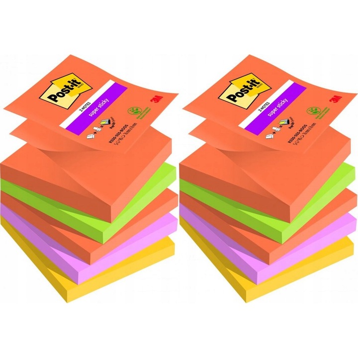 Post-it Super Sticky - 2 blocuri de notite adezive, 450 file/bloc