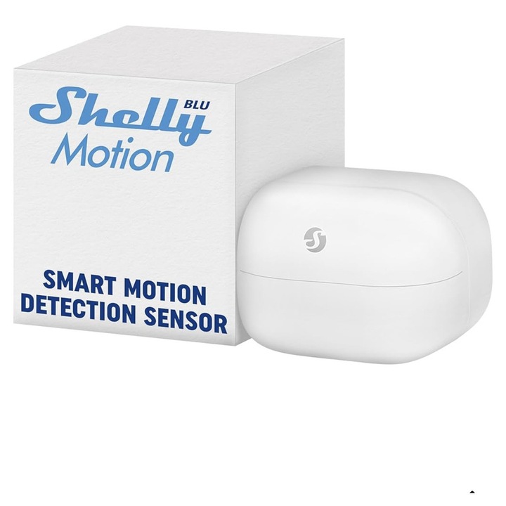 Shelly BLU Motion - Bluetooth mozgás- és fényérzékelő, azonnali válasz, otthoni automatizálás, Alexa és Google, Gateway szükséges, jelenetaktiválás, akár 9 méteres érzékelés