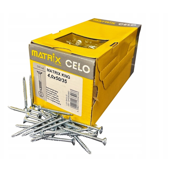 Suruburi Lemn MATRIX 4x20mm, 1000 buc, SIT 20, Otel Alb