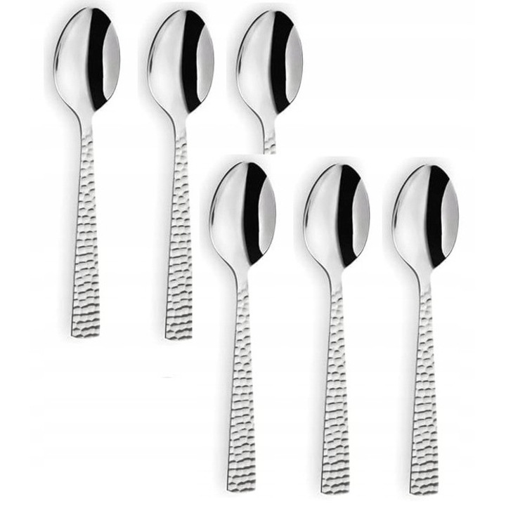 Set 6 lingurițe Amefa Felicity, inox hipoalergenic, argintiu, 10.7 cm