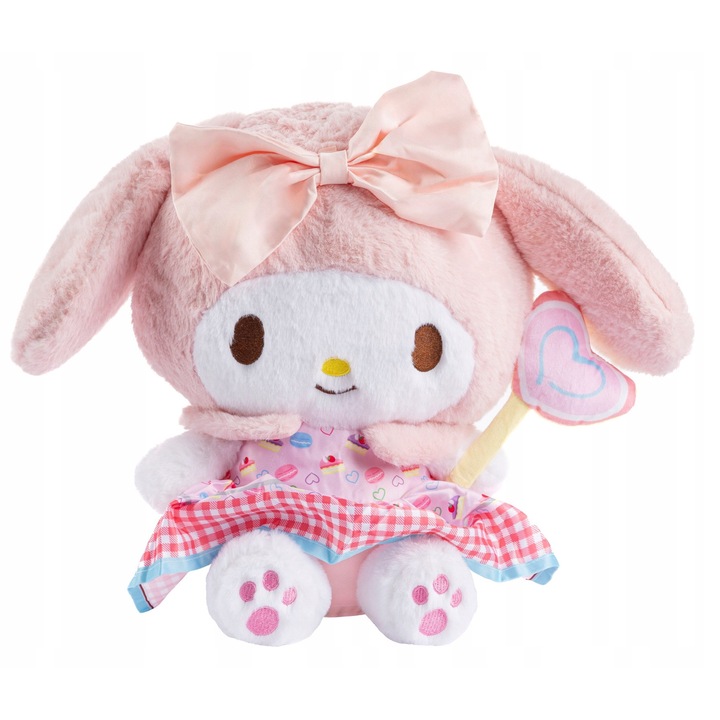 Плюшена играчка, Mis Gustaw, Hello Kitty My Melody, 40x50x65x85cm, розова, с близалка във формата на сърце