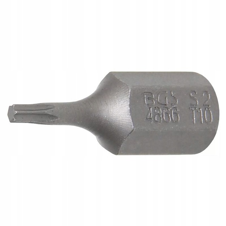 Bit Torx T10, 3/8" (10mm) Antrenare, 30mm Lungime, Otel Cr-V S2