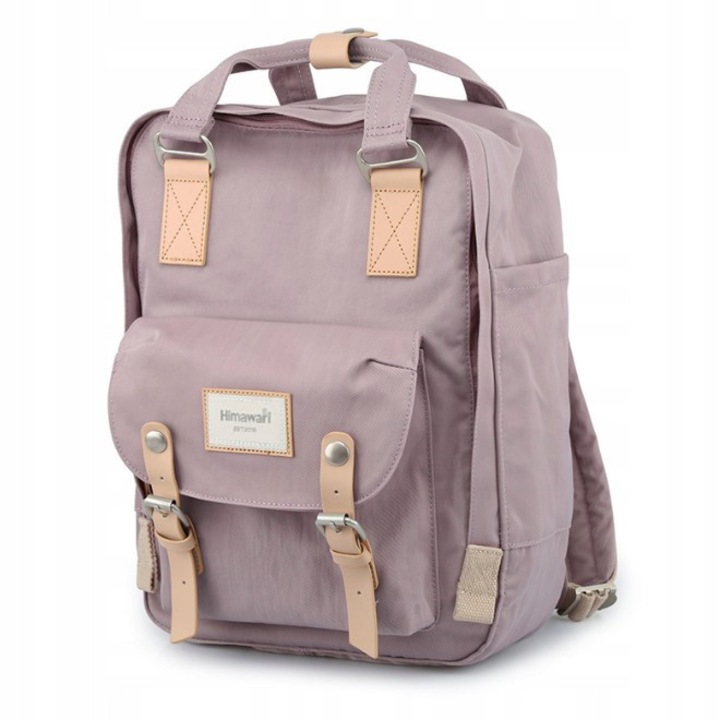 Rucsac Himawari HM188L pentru laptop 13.3"-14.1", violet pastel, ideal avion