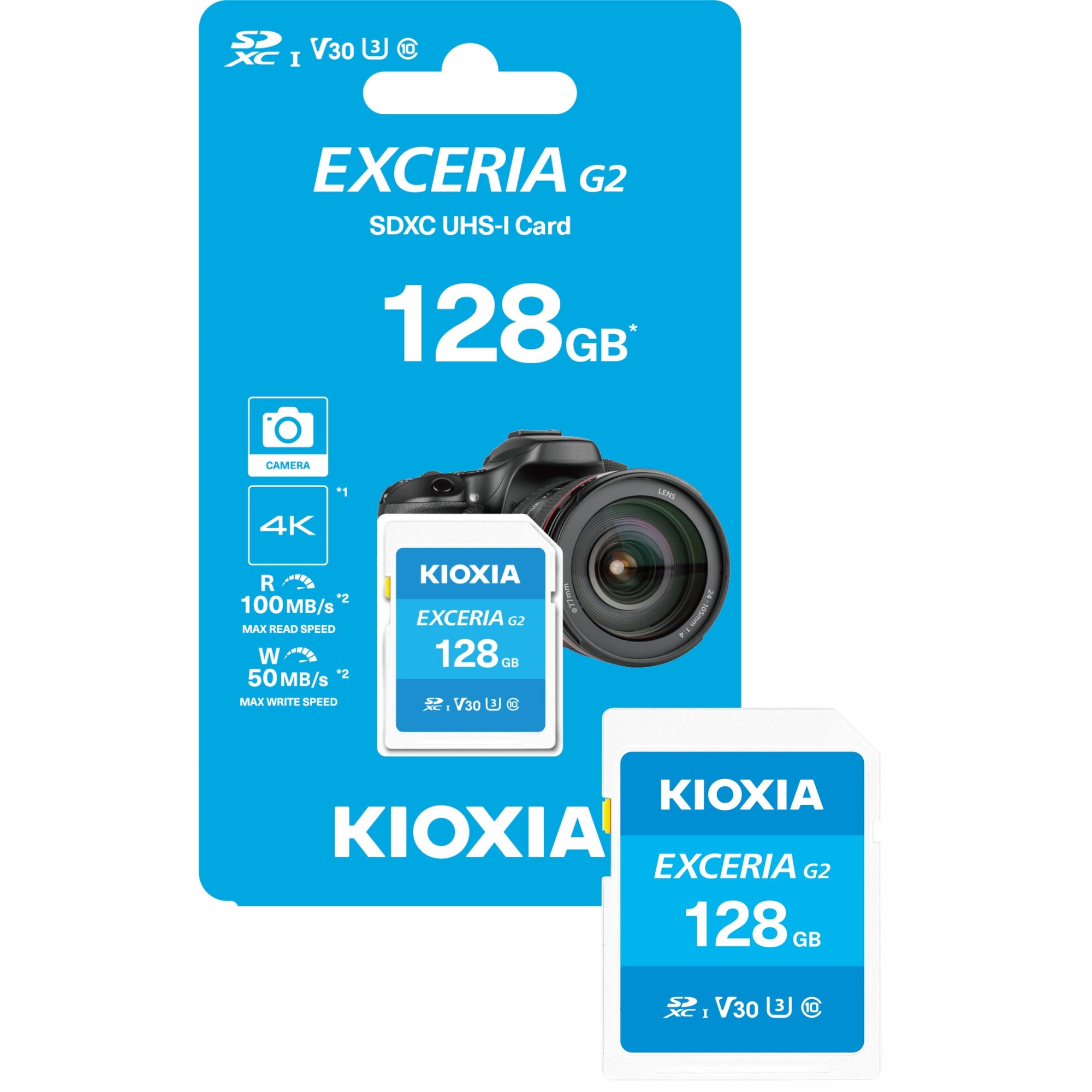 I-O DATA トロッカ Card de memorie KIOXIA 128GB SDXC Exceria G2 UHS-I U3 V30 - eMAG.ro