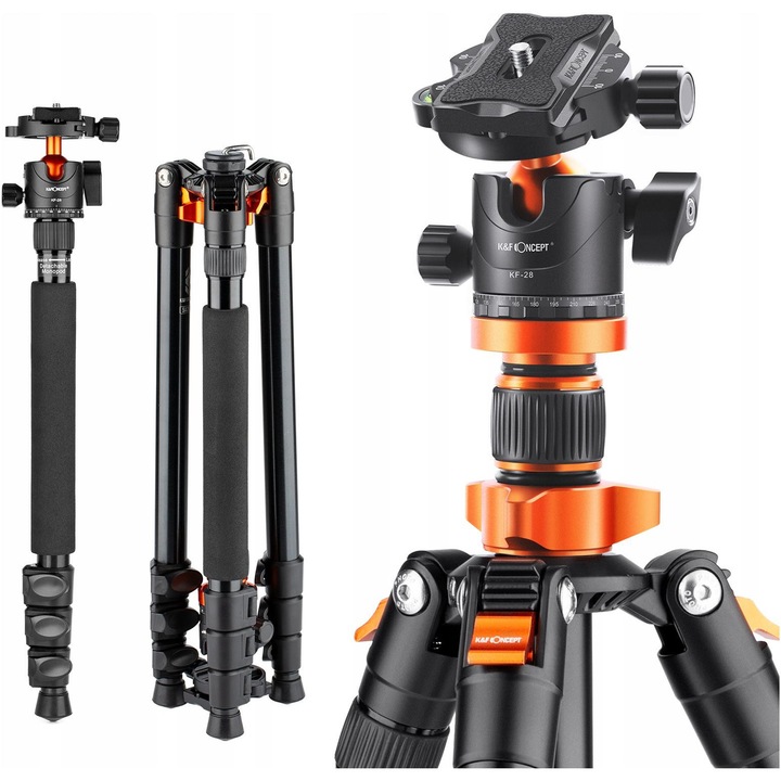 Trepied Monopod K&F Concept 175cm, Aliaj Magneziu, Sarcina 10kg