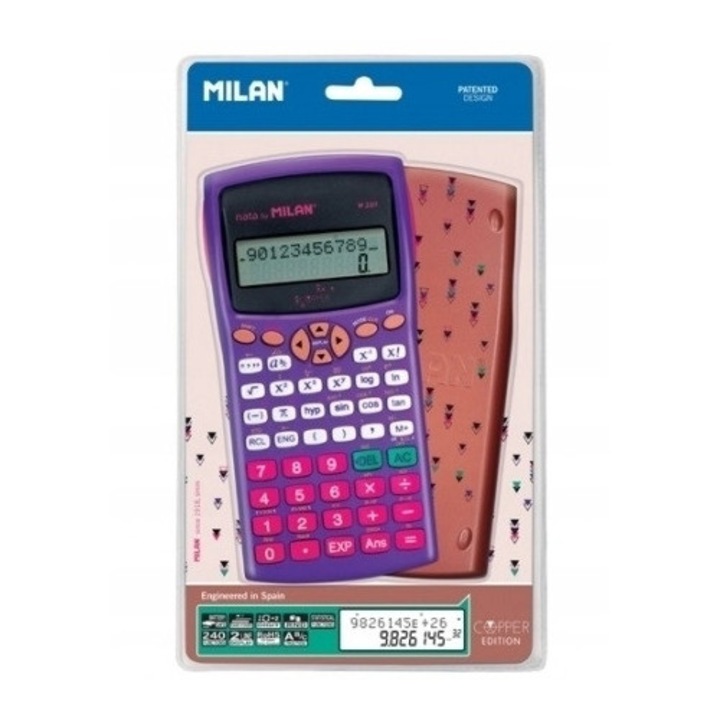 Научен калкулатор Milan M240 Copper - 240 функции, LCD дисплей