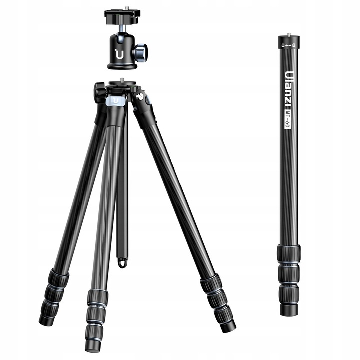 Trepied Profesional Fibra Carbon ULANZI MT-60, Sarcina 10kg, Monopod