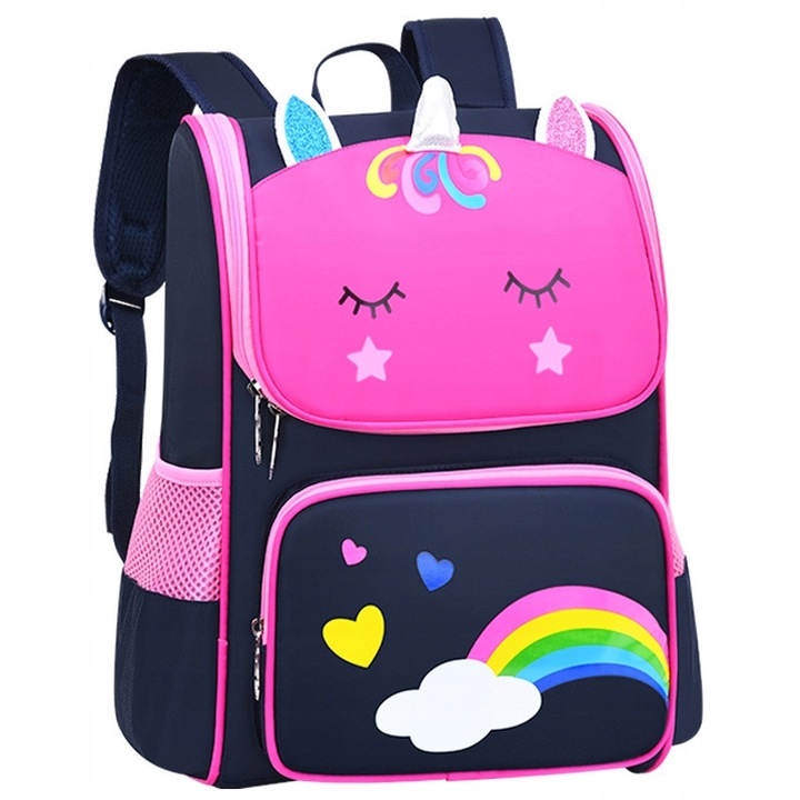 Rucsac scolar Unicorn, capacitate mare, clasa 0-5, 38x28x15 cm