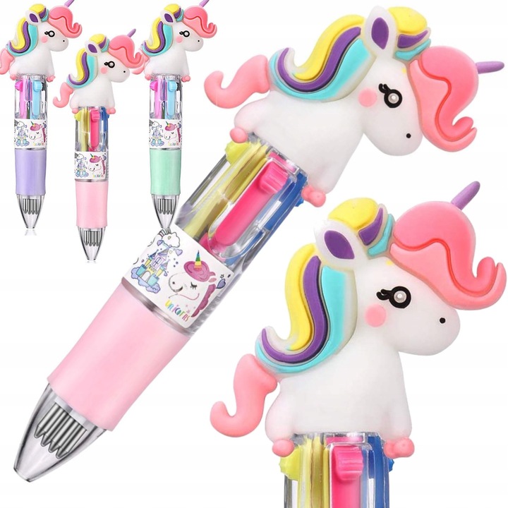Pix Mini Multicolor Unicorn 4 Culori, Set 3 Bucati